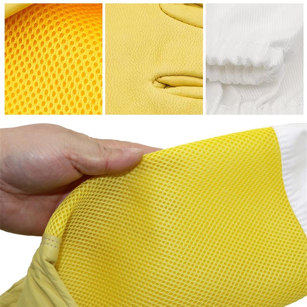 Bee-Proof Suit and Gloves Kit Camouflage Half-Length Breathable Bee Clothes with Hat Outdoor Beekeeping Protective Tools 1 Set