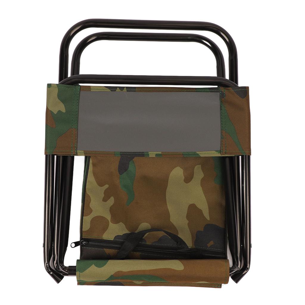 Camping Chair Steel Pipe Oxford Cloth Portable Folding Chair Stool with Bag for Fishing Picnic