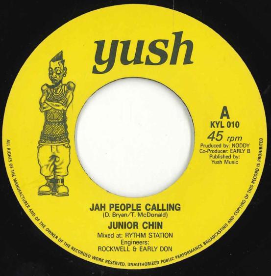 

7-дюймовая пластинка JUNIOR CHIN RICARDO MCKENZIE Jah People Calling Why Boast KYL0101 Yush Music UK Регги Ска Даб Б/у