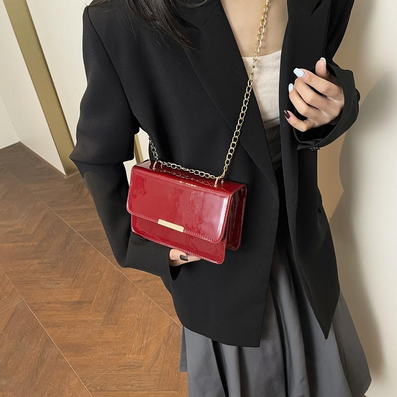Women S Solid Color Small Square Crossbody Shoulder Bag