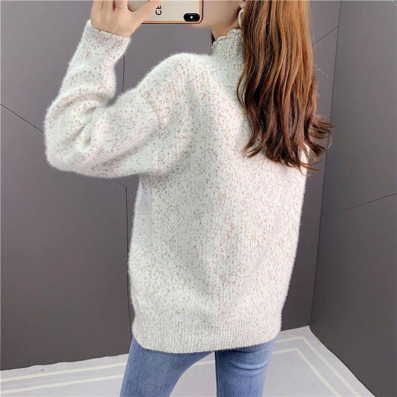 Damen Weihnachts-Pullover Halbpullover Schneeflocken-Pullover Neujahrsgeschenk