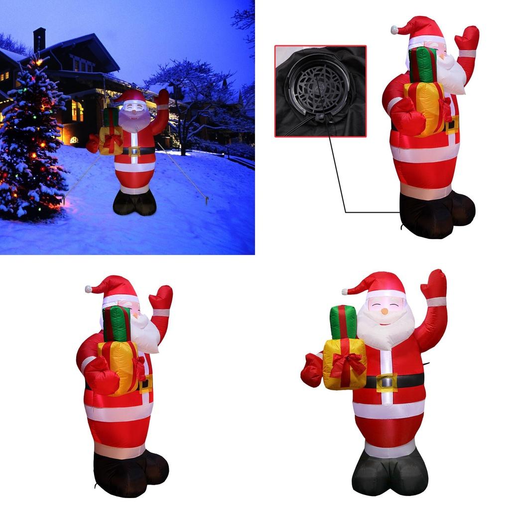 Festive 1.5m Inflatable Santa Claus Air Model Christmas Decoration Prop For Party Venue