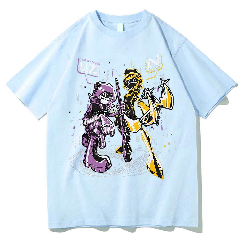 Murder Drones N and Uzi T-shirts Fashion Women/Men Cotton Hot Anime Tees Hip Hop Short Sleeve Clothes Punk Y2K Streetwear Tshirt