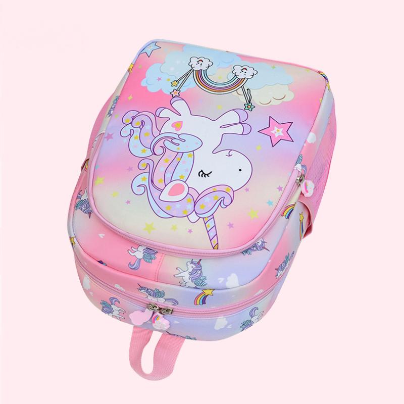 2024 Kindergarten Student School Bag Cartoon Cute Unicorn Girl Backpack Fashion Foreign Trade Large Capacity Student Backpack