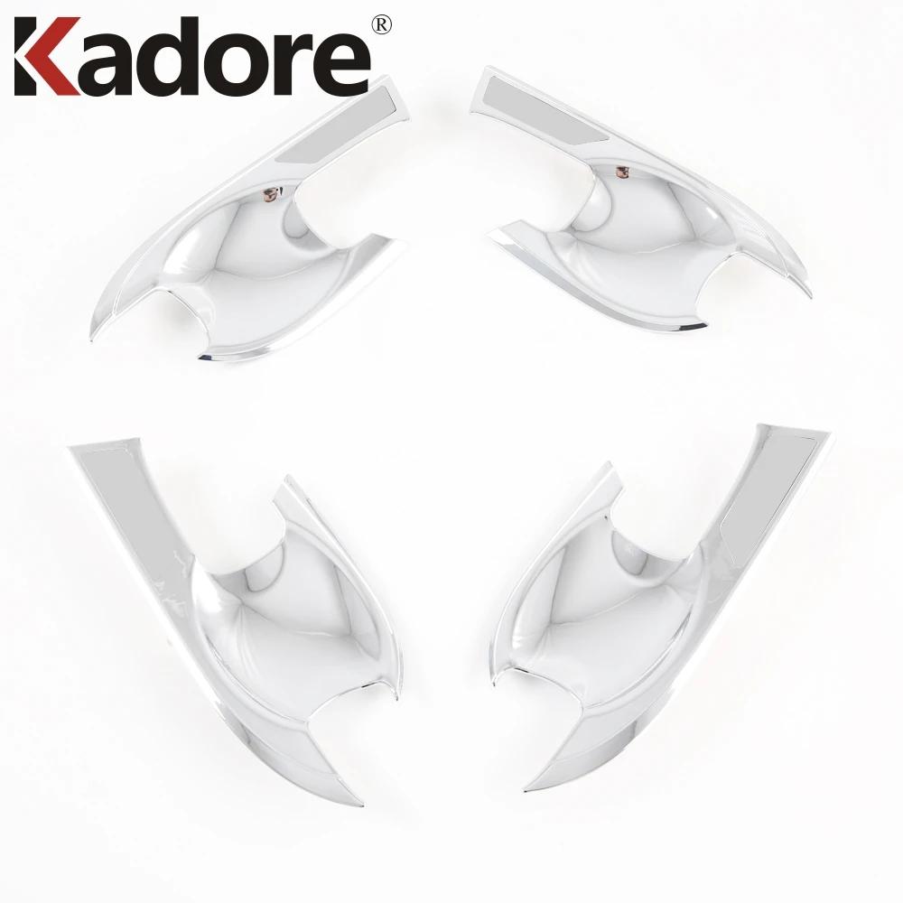 Side Door Handle Bowl Cover Trim For Honda Fit Jazz Carbon Fiber Car Molding Garnish Exterior Accessories