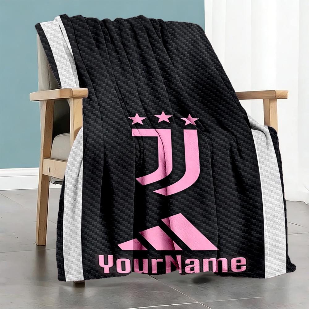 Juventus Personalized Text Blanket Lightweight Personalized Blanket Durable Comfort Throw For Home Decor Livingroom Seaside Bed Four Seasons Universal