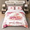 Halloween Theme Custom Text Or Name 3Pcs Bedding Set 1 Flat Sheet & 2 Pillowcases Personalized Home Bedding
