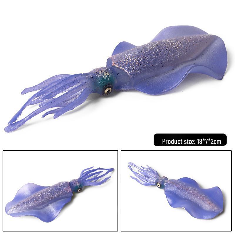 Marine Life Toy Set: Squid, Octopus & Jellyfish Figurines for Kids