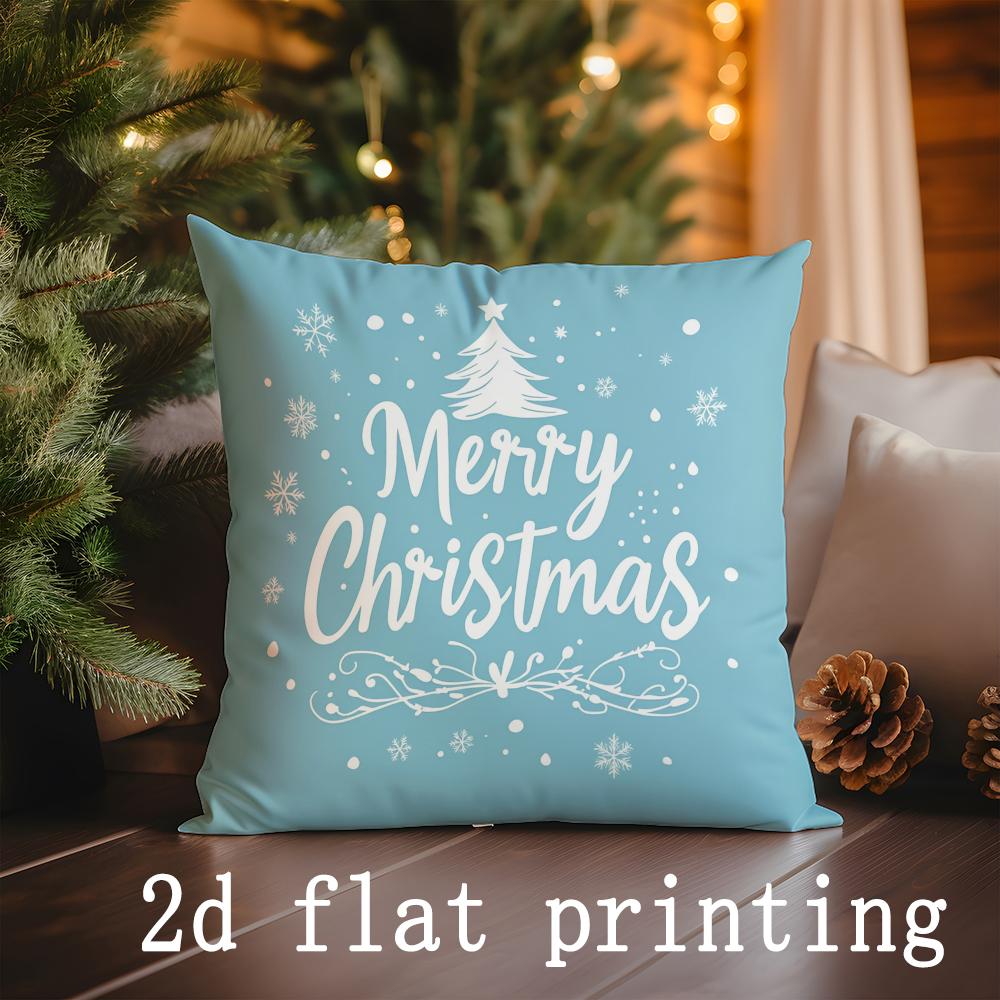 Home Decor Christmas-themed Digital Printed Pillowcases Pattern Cushion Cover Suitable for Sofa Bedroom Car Pillow Cover