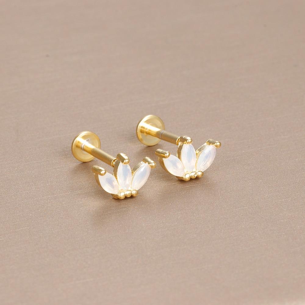 Klasyczny złoty kolor ręka ze stali nierdzewnej wąż stadniny kolczyki dla kobiet mała cyrkonia Punk Helix chrząstka Piercing biżuteria nowość