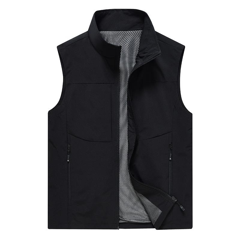 Men's Vests Mens Jacket Sleeveless Vest Spring Summer Autumn Casual Travels Hiking Work Vest Multi-pockets Vest Waistcoat 5XL