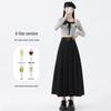 Women's A-Line Pleated High-Waist Midi Skirt