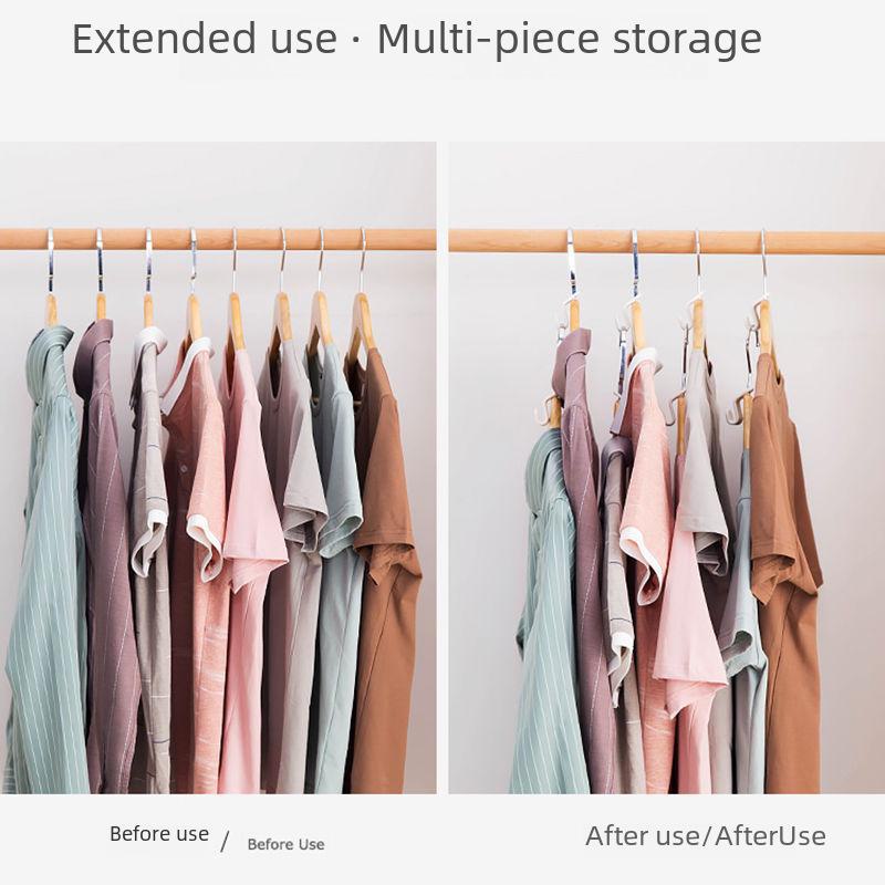 Space-Saving Hanger Connection Hook - Stackable Wardrobe Organizer