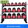 CAOX Commercial Rubber Fixed Dumbbell Set with Rack
