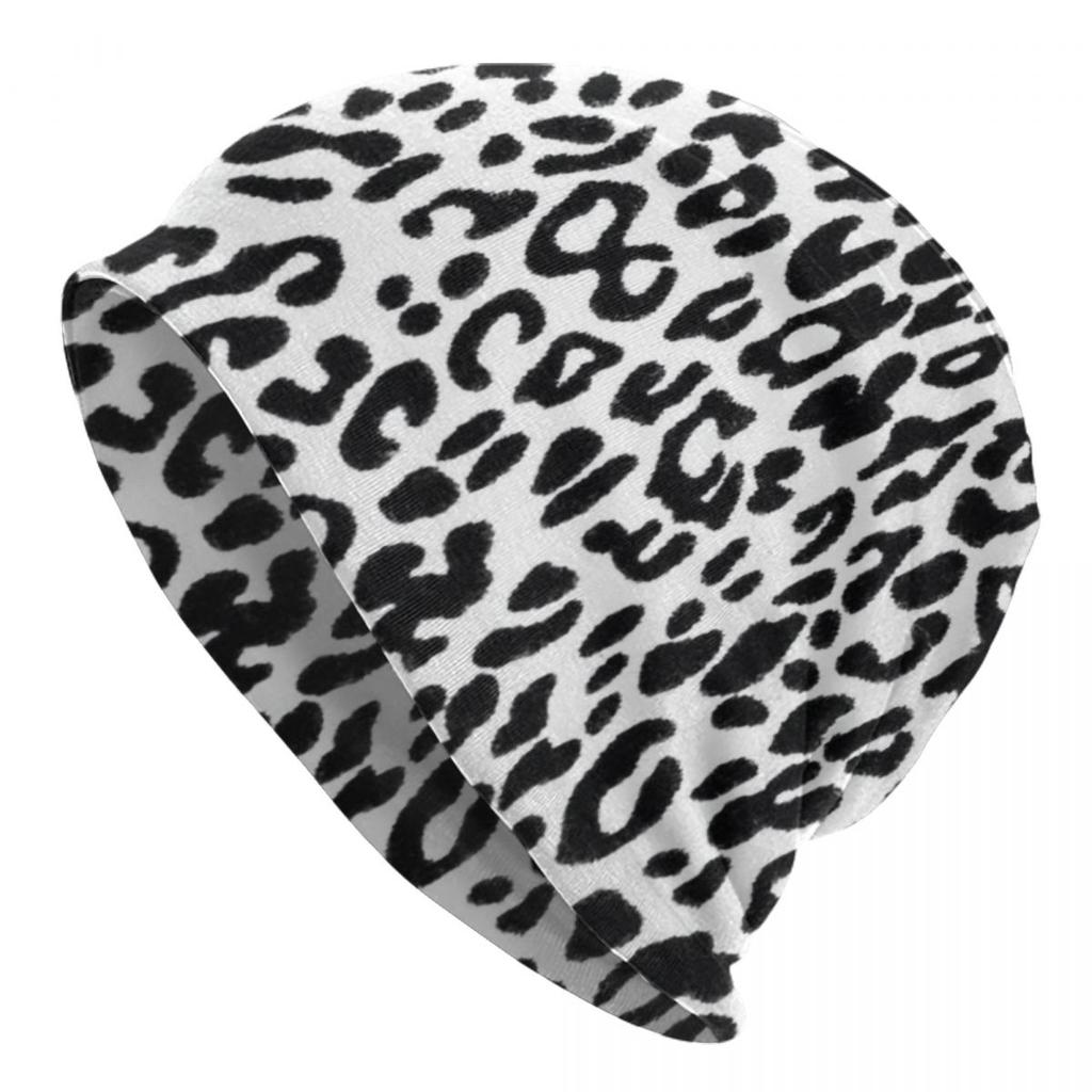 Leopard Fur Ethnic Tribal Geometric OrnaUnisexts Skullies Beanies Caps Winter Knit Hat Adult Animal Leather Texture Bonnet Hats