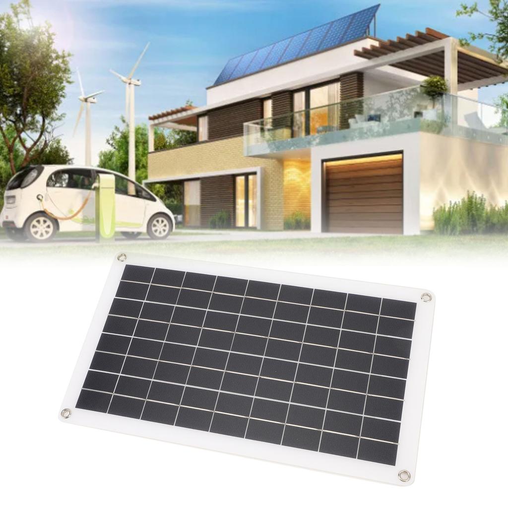 20W Solar Panel Kit Monocrystalline Portable Solar Cell with Waterproof Controller for Car Boat Street Light