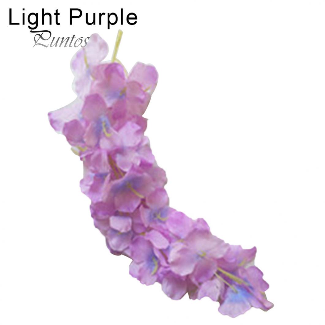 

Домашний комплект 120 см искусственный цветок глицинии ротанговая лоза свадьба домашняя вечеринка украшение своими руками фиолетовый