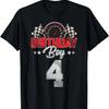Race Car 4th Birthday Boy Party Racing 4 Year Old Pit Crew T-Shirt