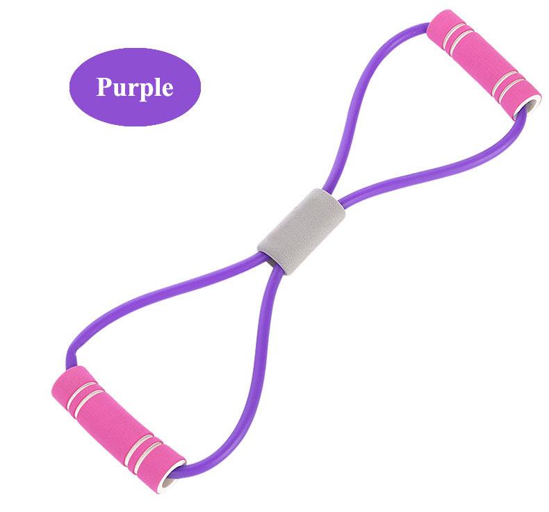 Yoga Gum Fitness Resistance Figure 8 Tubing Bowtie Pilates Tube Chest Expander Rope Workout Muscle Elastic Rubber Accessory