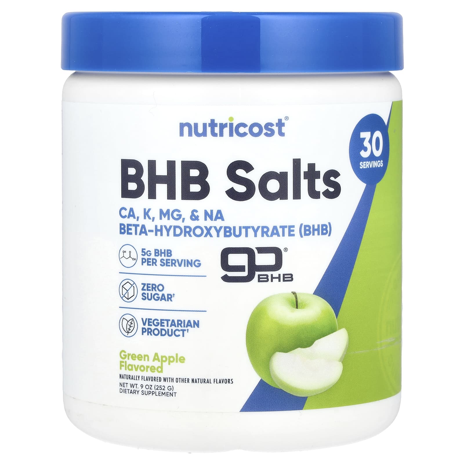 

Nutricost, BHB Salt goBHB, Green Apple, 9 oz (252 g)