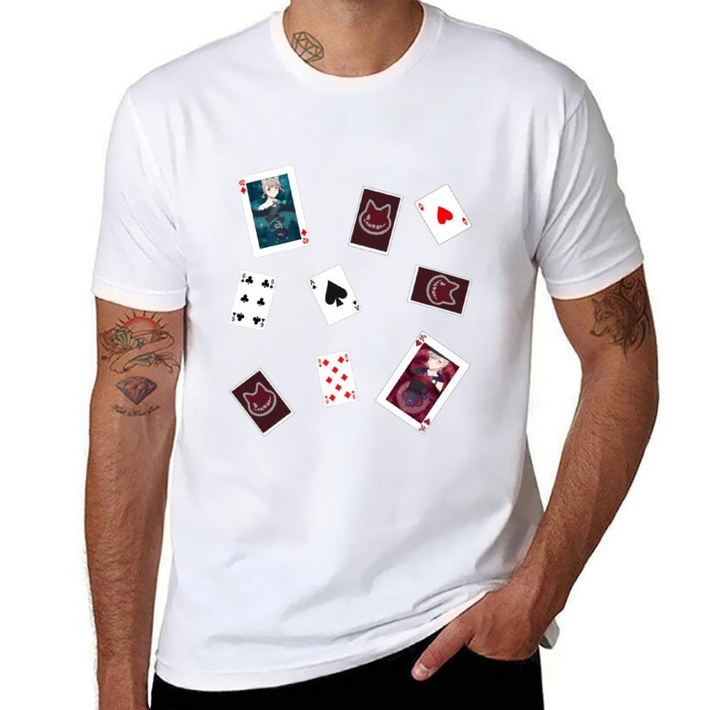 Scattered Cards Lyney Lynette Tshirt Festival Short Sleeve Tshirt