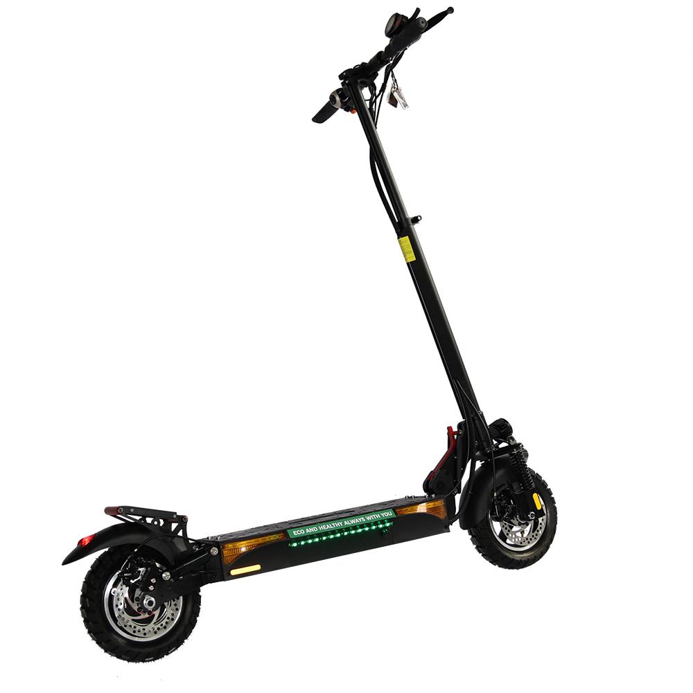 L12 Faltbarer Elektroroller, Schwarzer Rahmen, 48V 16Ah Akku, 10 Zoll Geländereifen, Maximale Reichweite 45-50KM, Doppelscheibenbremse, Elektroroller für Erwachsene Stadt