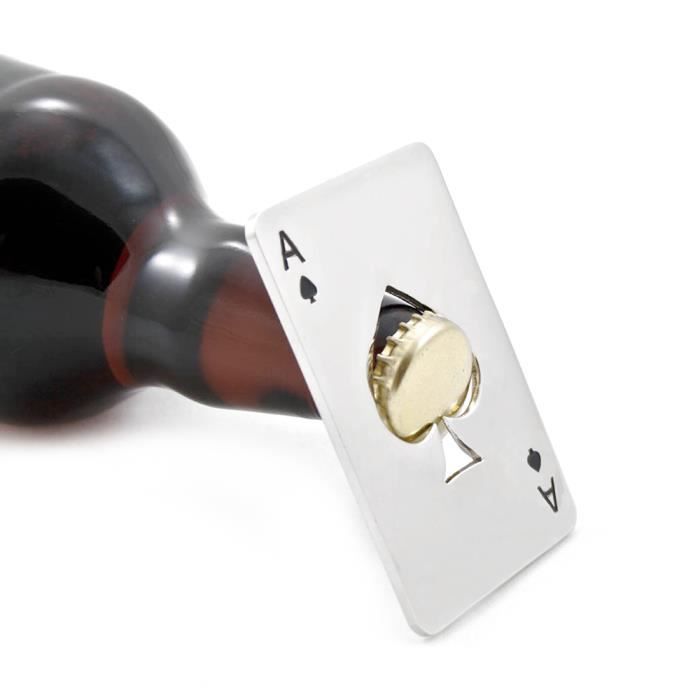 Kapsylöppnare - TWITFISH - Spader Ess - Rostfritt stål - Modern design - 1 st