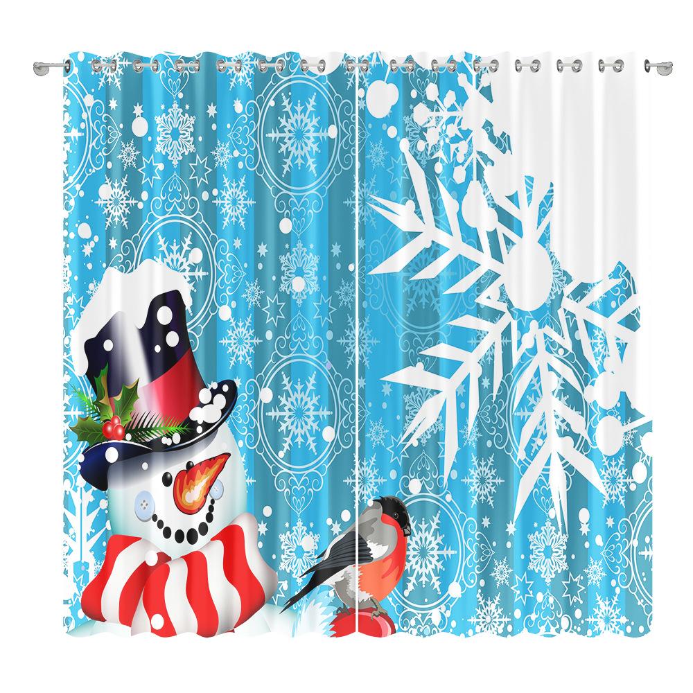 Christmas Curtains Bedroom Living Room Balcony Blackout Curtains Office Hotel Insulation Curtains