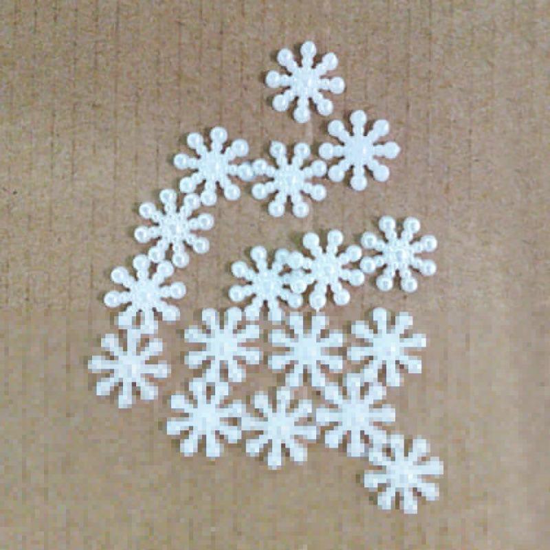 100pcs 12mm White Pearl Resin Snowflake Flatbacks DIY Christmas Decor Phone Case Scrapbooking Crafts Embellishments