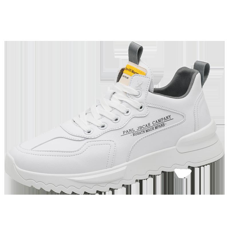 

Мужская обувь весна 2024 новые универсальные рабочие кожаные нескользящие водонепроницаемые кроссовки для занятий спортом и отдыха на бегу белые кроссовки 44