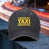 Taxi Driver Graphic Washed Baseball Cap Adjustable Cotton Outdoor Casual Snapback Hat