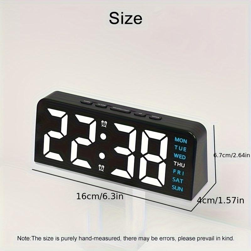 Digital LED Alarm Clock Desktop Table Clock Night Light with Time Temperature Display Backlight Snooze Clock Modern Decor