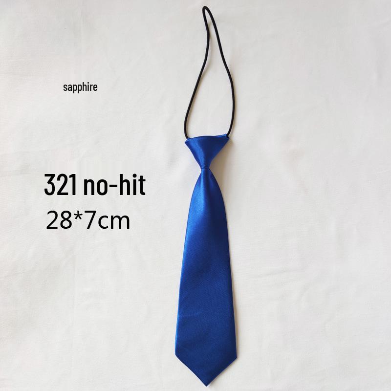 Solid Color Short Pullover with Cute Tie for Women & Children - Casual Uniform Accessory