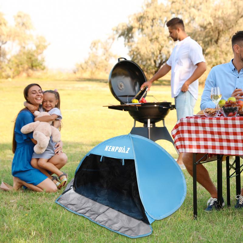 Beach Tent Sun Shelter Head Popup Canopy Automatic Shade Tent Portable Shade Protection With Storage Pockets Sunproof Mini Sun