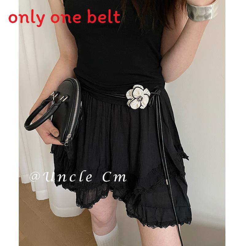 Cintura Floreale Bohemienne da Donna con Stile Etnico Vintage Accessorio in Pelle PU
