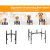 Regulable Height Dog Bowl Stand Durable Carbon Steel Featuring Antislip Base For Stable Pet Feeding Comfortable