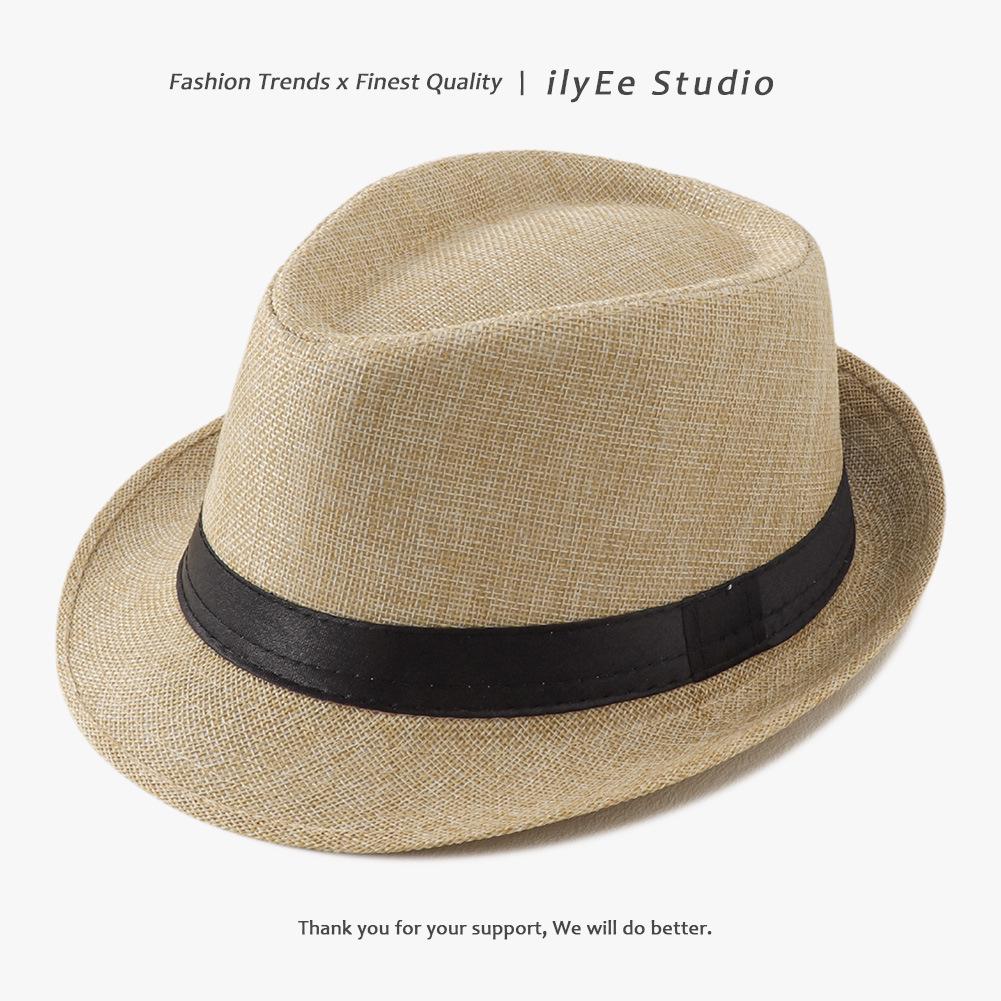 Korean Style Summer Straw Jazz Hat for Women & Men – Trendy British Couple Beach & Outdoor Hat