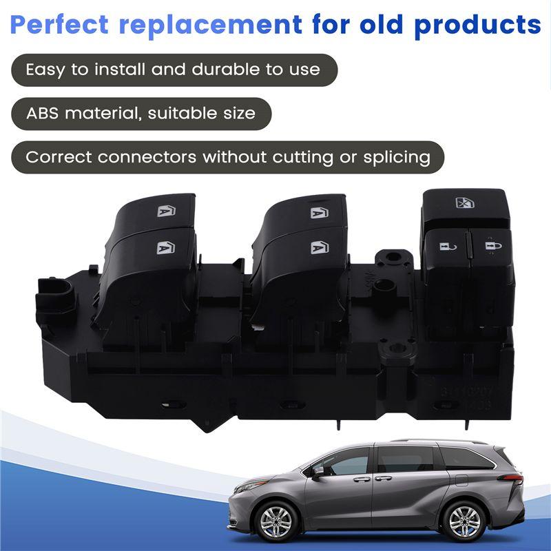 84040-08010 1PC Auto Window Switch Window Glass Lift Switch For Toyota Sienna 2015-2020 8404008010