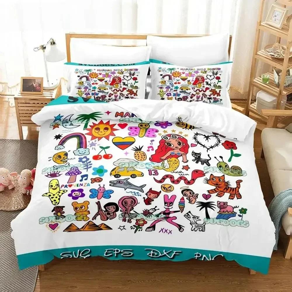 Karol G Mermaid Manana Sera Bonito SVG Set di biancheria da letto singolo, matrimoniale, king size, set di piumoni per camera da letto per bambini Man