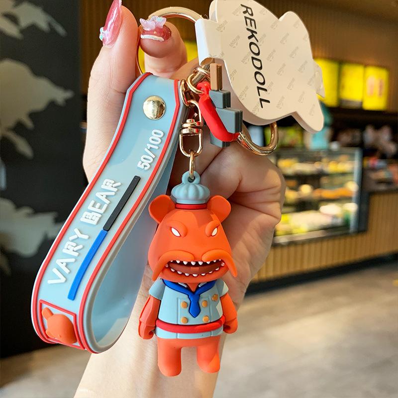 Cartoon Is Banning The Little Hero Second-Generation Keychain Creative Tide Play Salary Personalized Car Key Chain Bag Pendant