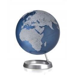 Globe terrestre design - LOFT ATTITUDE - Bleu argent - PVC et aluminium
