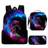 New Astronaut Spaceman Backpack for Kids School Cartoon Bookbag 3-Piece Set with Crossbody Bag Lightweight