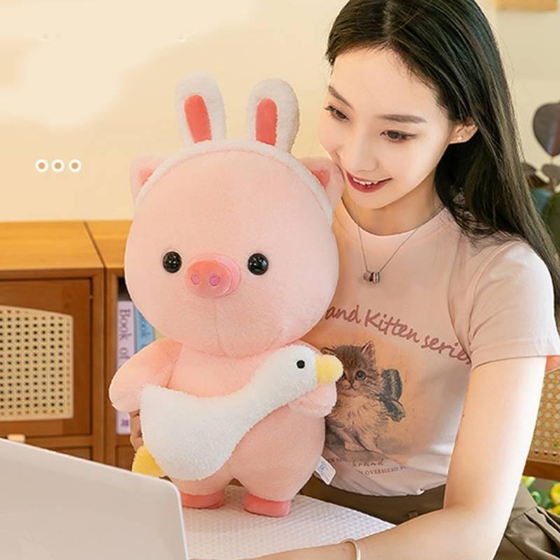 Adorable Large Plush Pig Toy With Headband Perfect Gift For Kids And Collectors