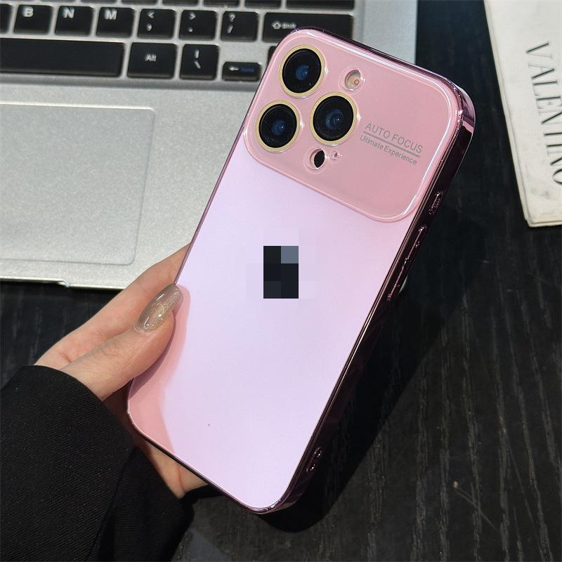 

Electroplated Frosted Large Window Phone Case for iPhone 14/13/12/11 & Apple PROMAX 17/16/15. 17 Pro