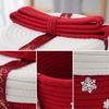 Christmas Decoration Storage Basket With Dust Cover Holiday Gift Box Cotton Rope Woven Snacks Small Gift Storage Basket