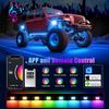 LED Rock Lights For UTV 4 Pods,RGB Rocklights With App & Remote Control, Underglow Rock Light Kit For ATV Golf Cart UTV RZR Trucks