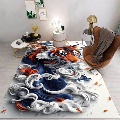 Tiger Tiere Teppich Teppich für Schlafzimmer Wohnzimmer Sofa Zuhause Fußmatte Küchen Dekoration Kinder Spielbereich Teppich Rutschfeste Bodenmatte Geschenk