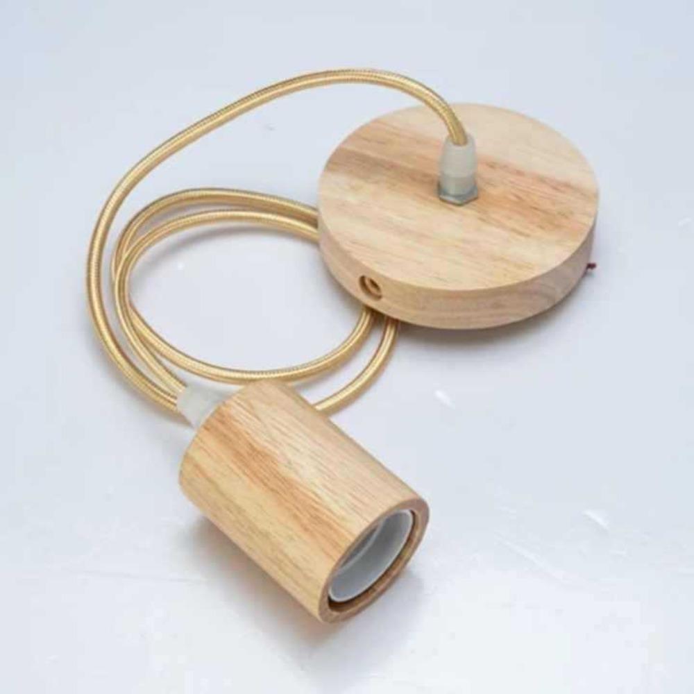 

1pc Wood Chandelier Lamp E27 Base Wooden Pendant Lights for Bedroom Home Living Room Decor Natural Color Hanging Lights Fixture Without E27 Bulb