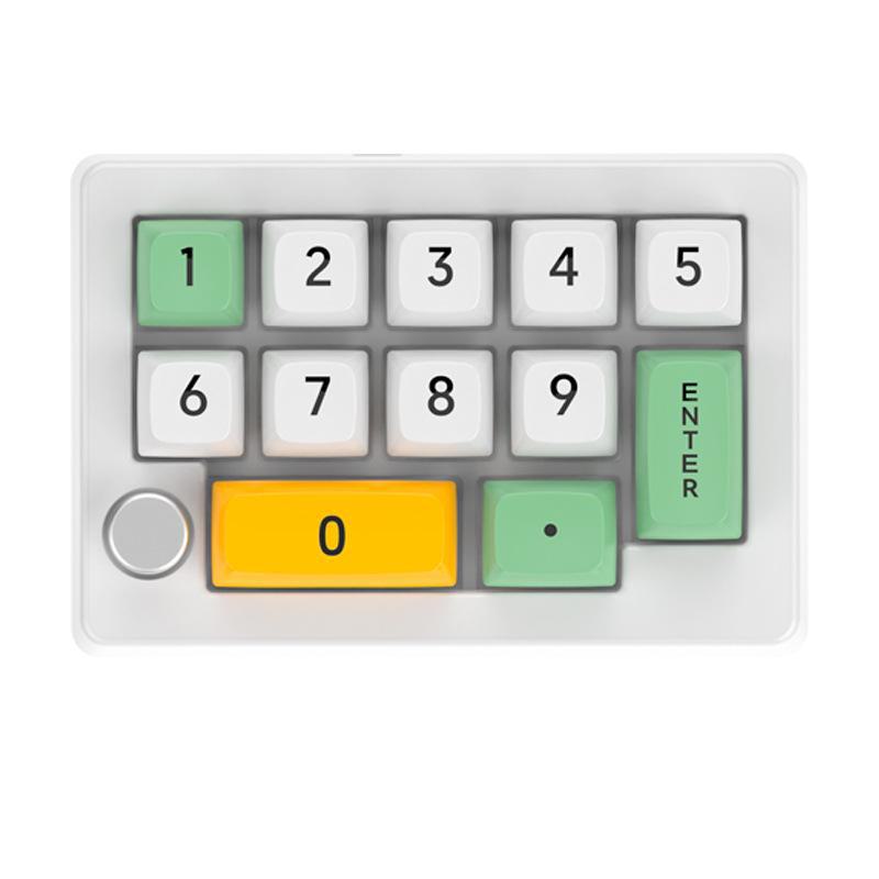 13-Key Mechanical Numeric Keypad with Macro Programming, Custom Knob, Multimedia Controls, Hot-Swappable Red Switches