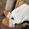 Mode 2025 Winter Plüsch Warme Baumwollschuhe Neue Mode Flauschige Plateau-Hausschuhe für Damen Frau Komfort Rutschfest Unisex Heim-Hausschuhe